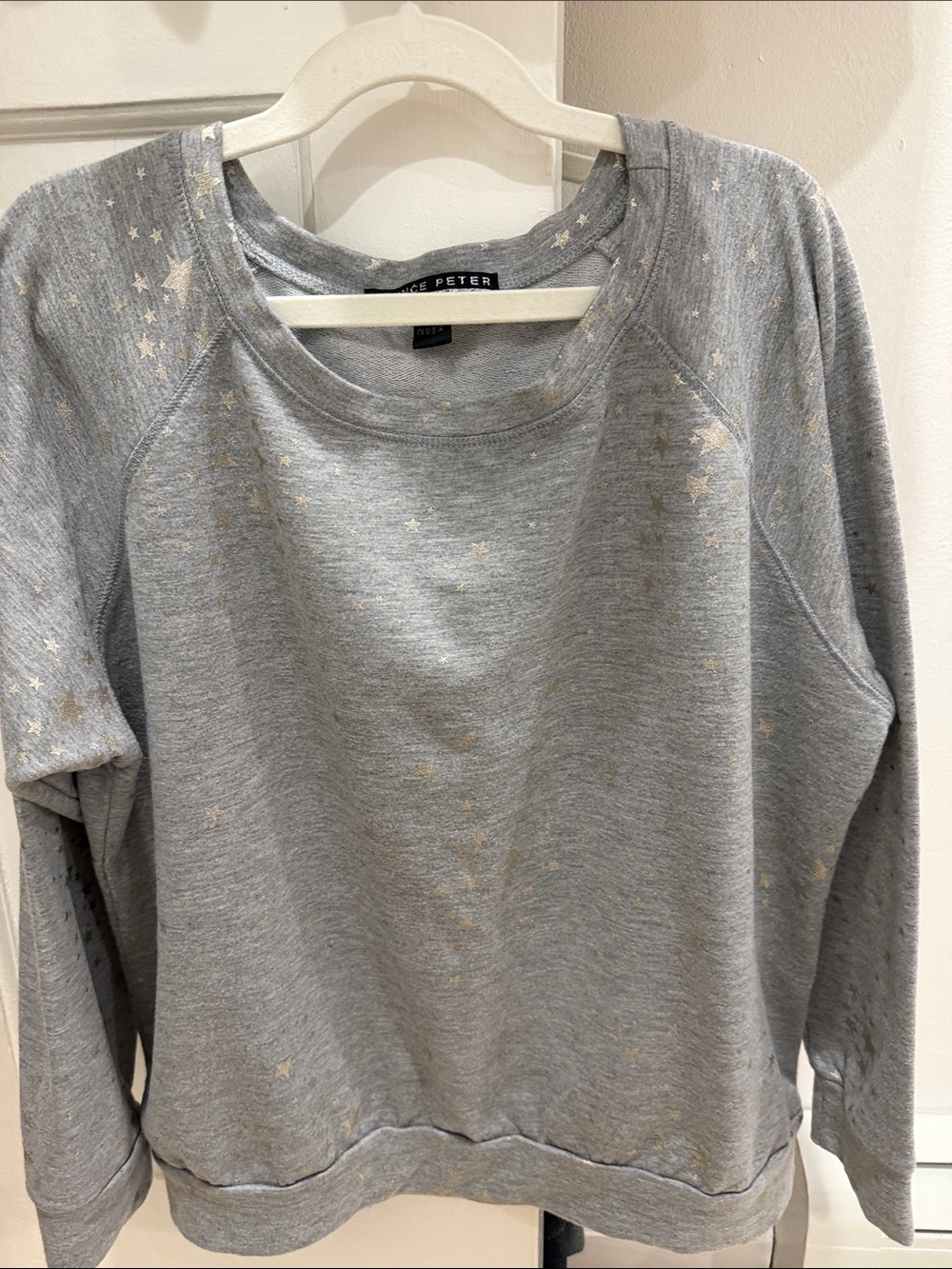 Prince Peter Collection Gray Sweatshirt with Gold Stars